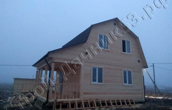 2 Брусовой дом 6×8, 75 м², Ленинградская область,  Ломоносовский район, к. посёлок Ежевичное (6)